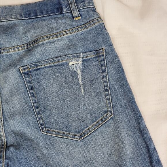 NWT Nili Lotan Tilda Distressed Long Bermuda Short in Beach, Sz 26 - Picture 8 of 10